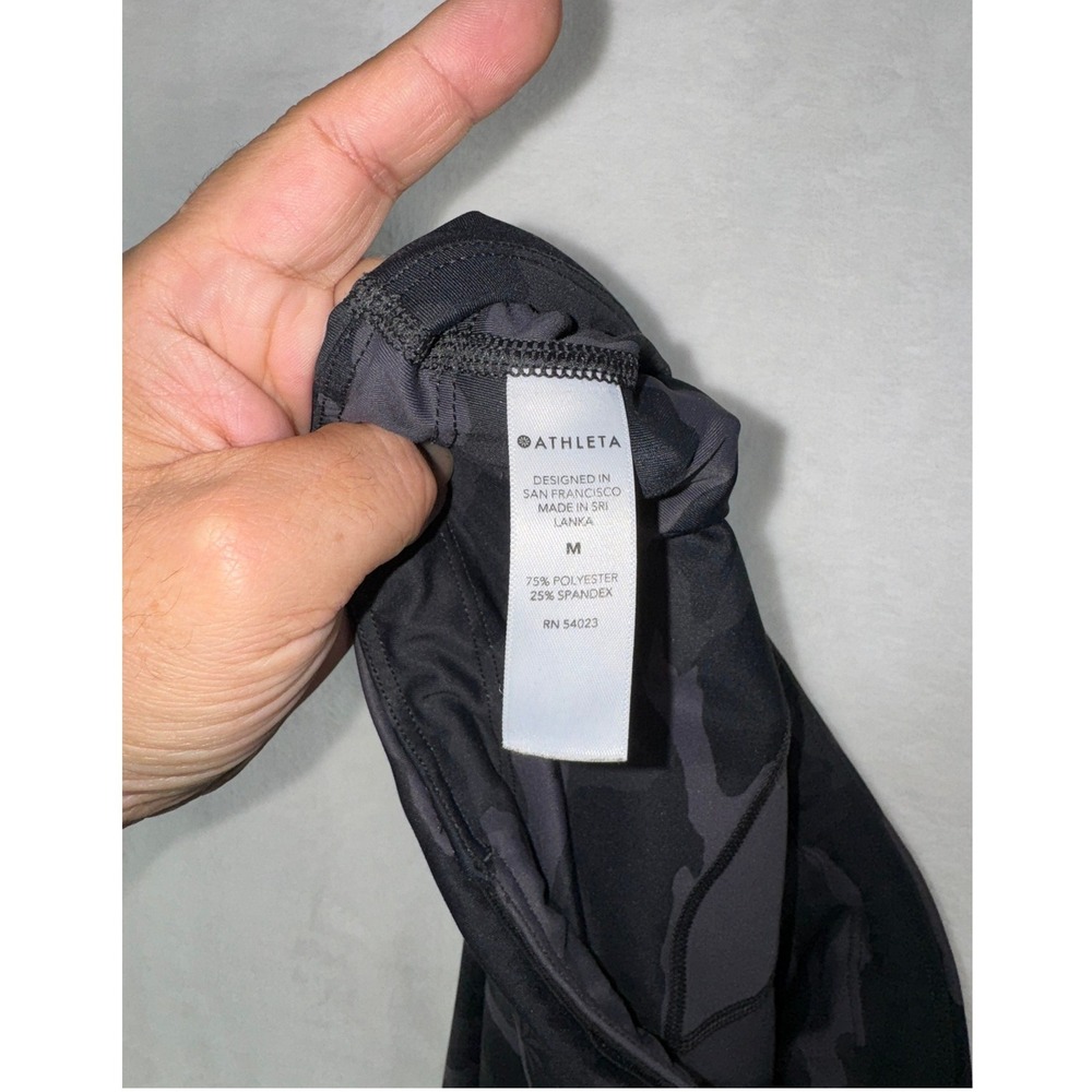 Athleta Ultimate Camo 7/8 Tight Gray Black High Rise Pocket Leggings Womens M - Picture 6 of 12